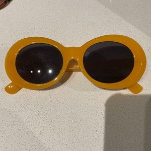 Orange Oval Sunglasses